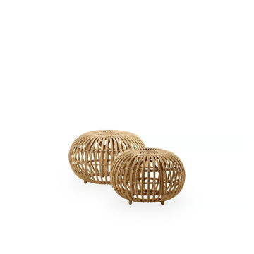 OTTOMAN - Low rattan stool by Sika Design - view 3